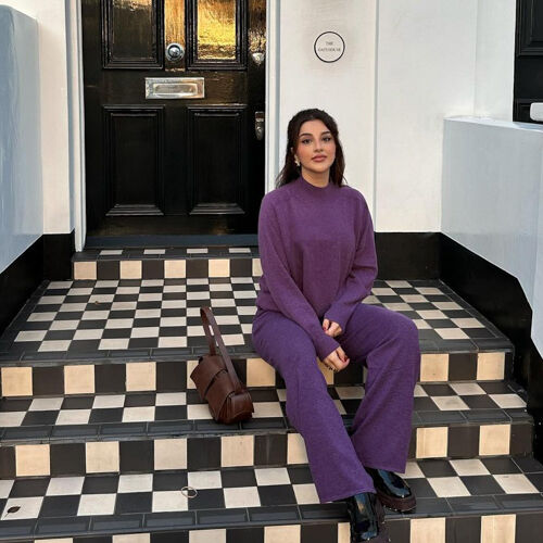 Rechte gebreide broek